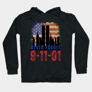 retro Never Forget 911 New York World Trade center Anniversary Hoodie